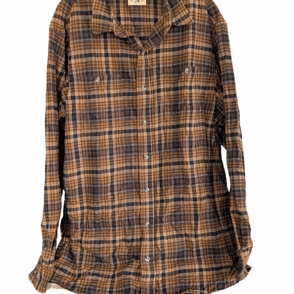 RedHead Brand Co. Plaid Flannel Button Down Shirt - Brown/Tan - Size XLT
